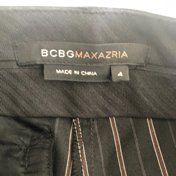 BCBGMaxAzria Striped Black Capri Pants Size 4 - Picture 4 of 6